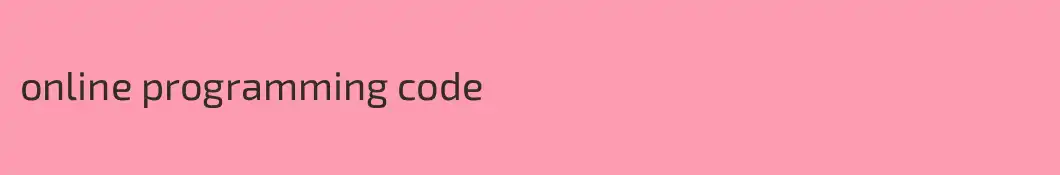 online programming code